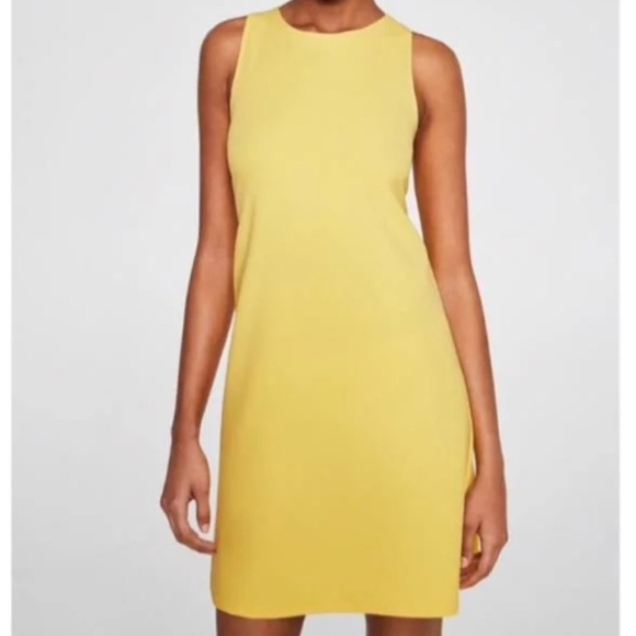 Mango Dresses & Skirts - Mango yellow back vent dress size XS (feels like an S)